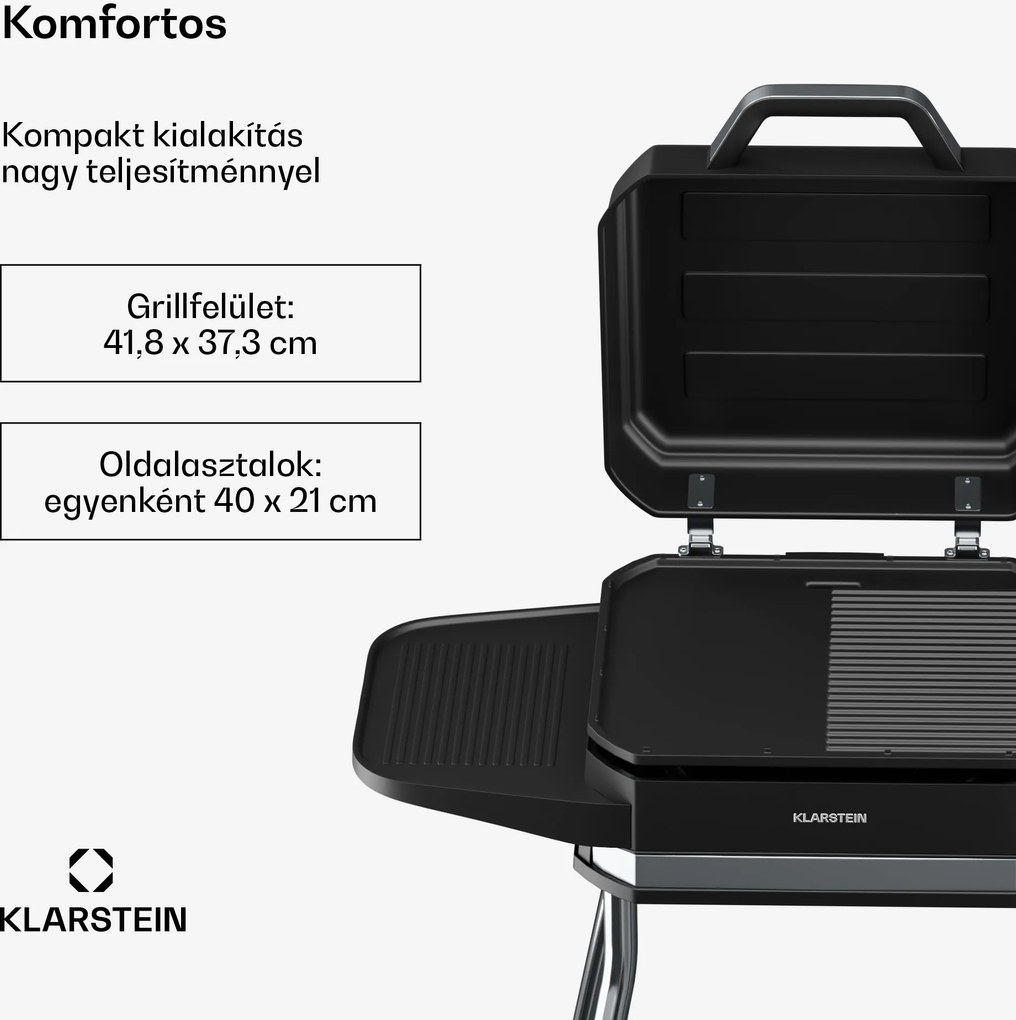 Klarstein Gatsby elektromos grill, Beltéri és kültéri használat, 3050 W, EasyGrill Concept, 240 °C-ig