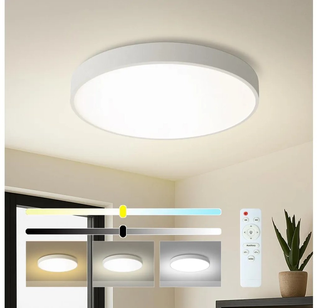 Brilagi - dimmelhető LED lámpatest POOL LED/60W/230V 3000-6000K átm. 60 cm fehér + távirányító