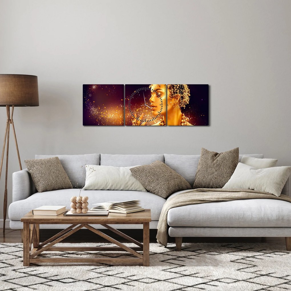 Kép - arany királynő (órával) (90x30 cm)