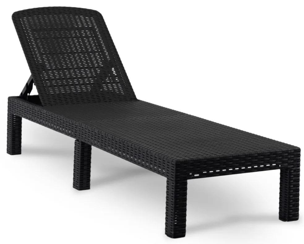 Műrattan napozóágy Fekete Színben. ARIZONA