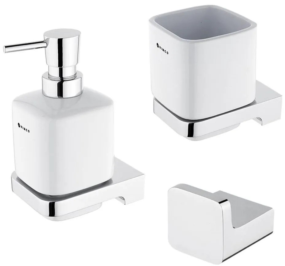 NIMCO MA készlet-31K-26 - Szappan adagoló, fogkefe állvány és fali kampó MAYA