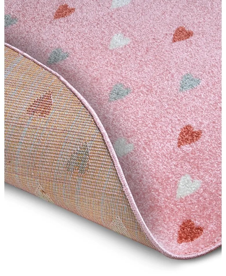 Rózsaszín gyerek szőnyeg ø 100 cm Little Hearts – Hanse Home