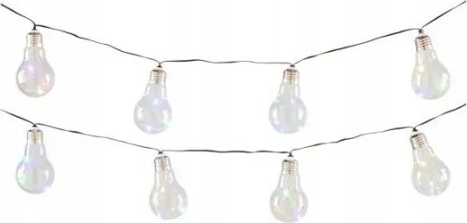 Fényfüzér 15 lámpa napelemes Bulb Led 4,8m szürkület érzékelő fénylánc