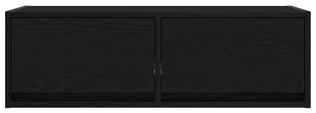 fekete tölgy színű szerelt fa TV-szekrény 80x31x25,5 cm