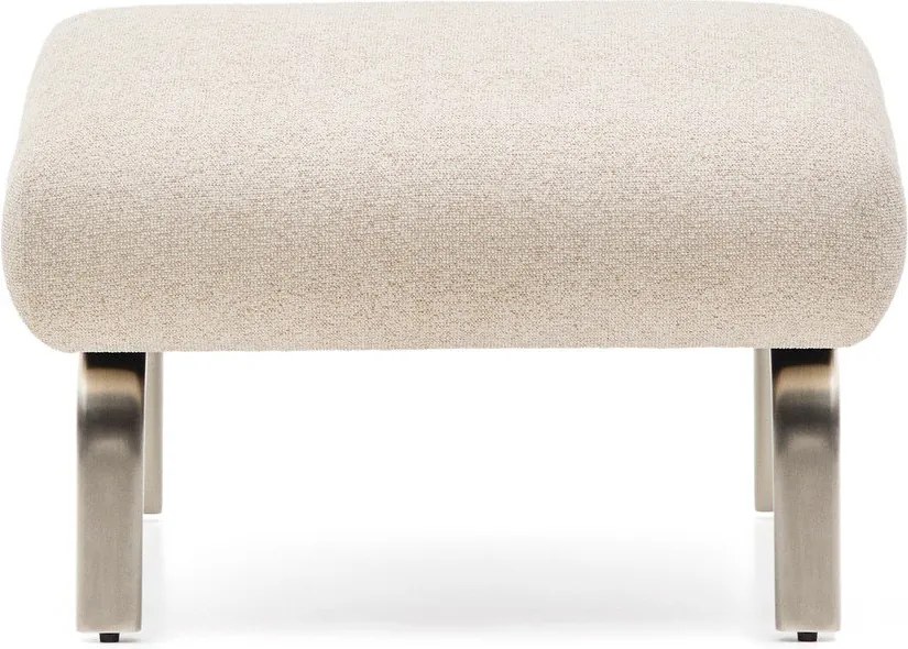 Bézs zsenília lábtartó Amsen – Kave Home