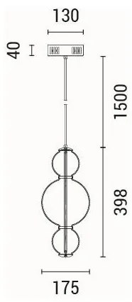 LED Csillár zsinóron LED/12,6W/230V 3000K