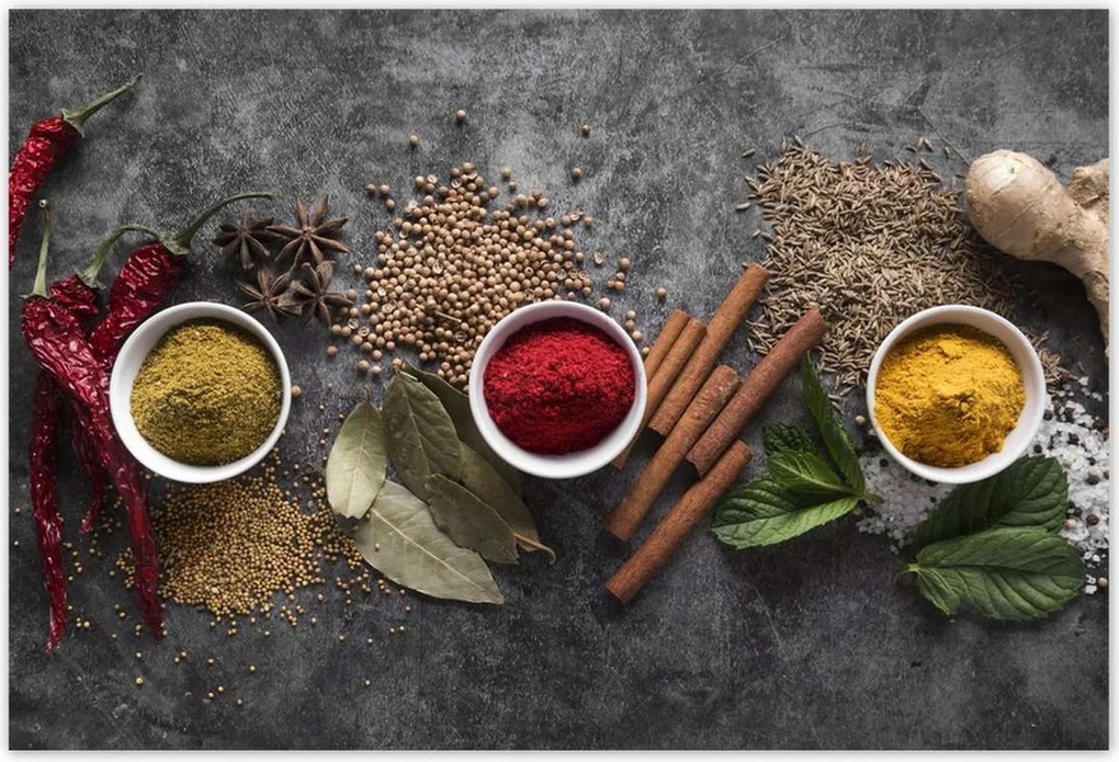 Poszterek 155x105 Fűszer triptichon Hot