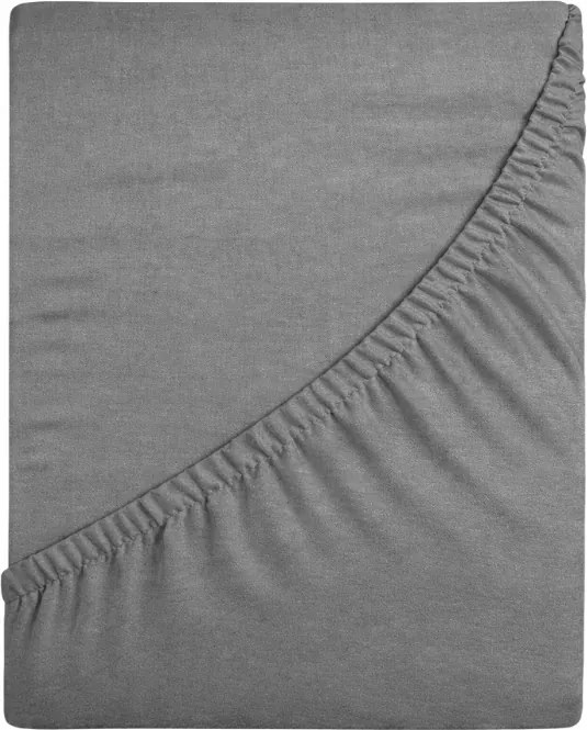 Jersey Gumis Lepedő 90x200 Vastag DeLux 155g Acél