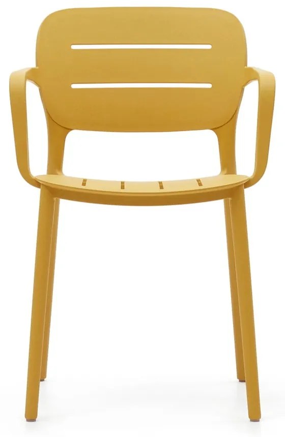 Sárga műanyag kerti szék Morella – Kave Home