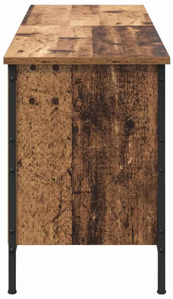 Cipőszekrény Öreg fa 131 x 35 x 50 cm Műszaki fa és vas