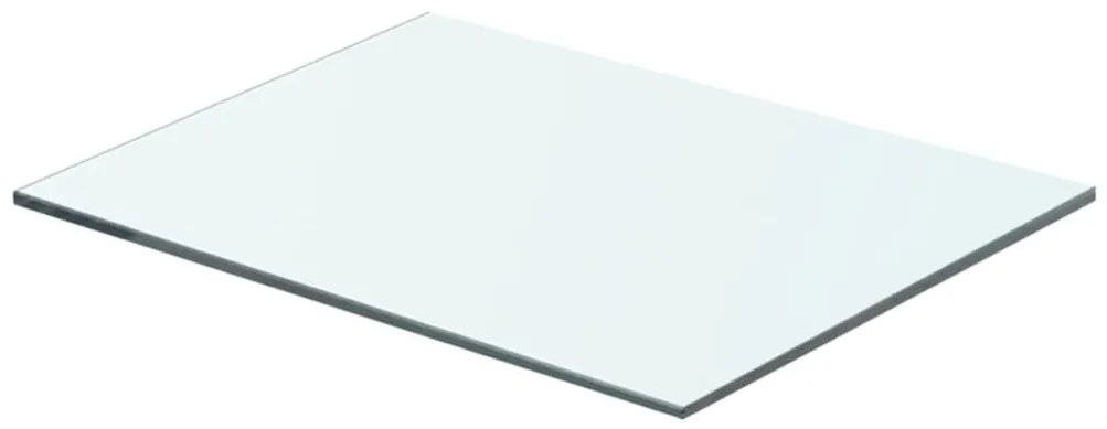 2 db átlátszó üveg paneles polc 40 x 25 cm