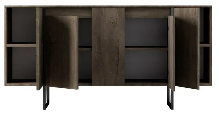 Luxe Walnut and Black szekrény