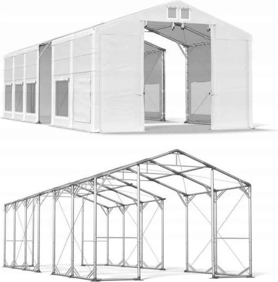 Garázs sátor 5x24m [3,5m] Reklám Das 560 Pp