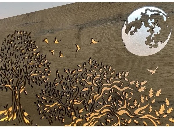 Li-Go 5042/DUB2 - LED fali dekoráció LED/24W/230V 110x50 cm tölgy/három tölgy