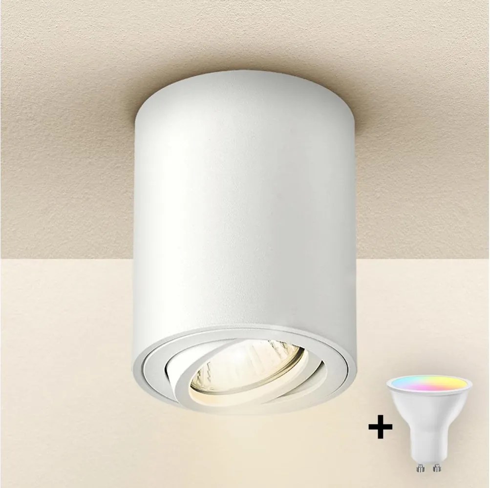 Brilagi - LED RGBW, fényerőszabályozható spotlámpa MIA 1xGU10/4,8W/230V 100x80 mm fehér
