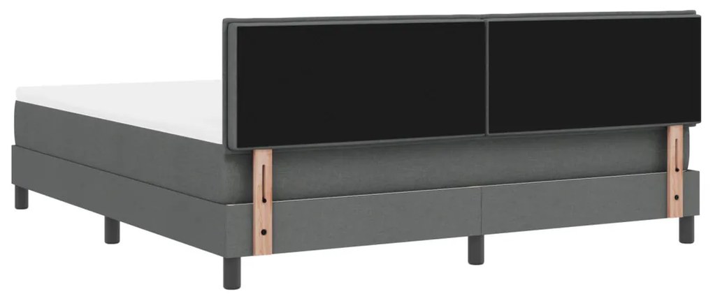 Boxspring Ágy Matrac Mályva Szürke 180x200 cm Szövet