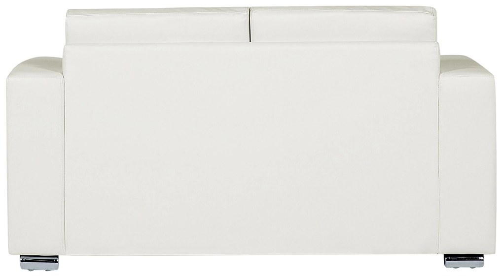 Kétszemélyes Fehér Bőr Kanapé HELSINKI Beliani