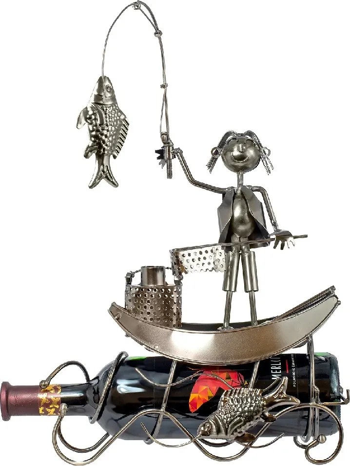 Bortartó, halász egy csónakban