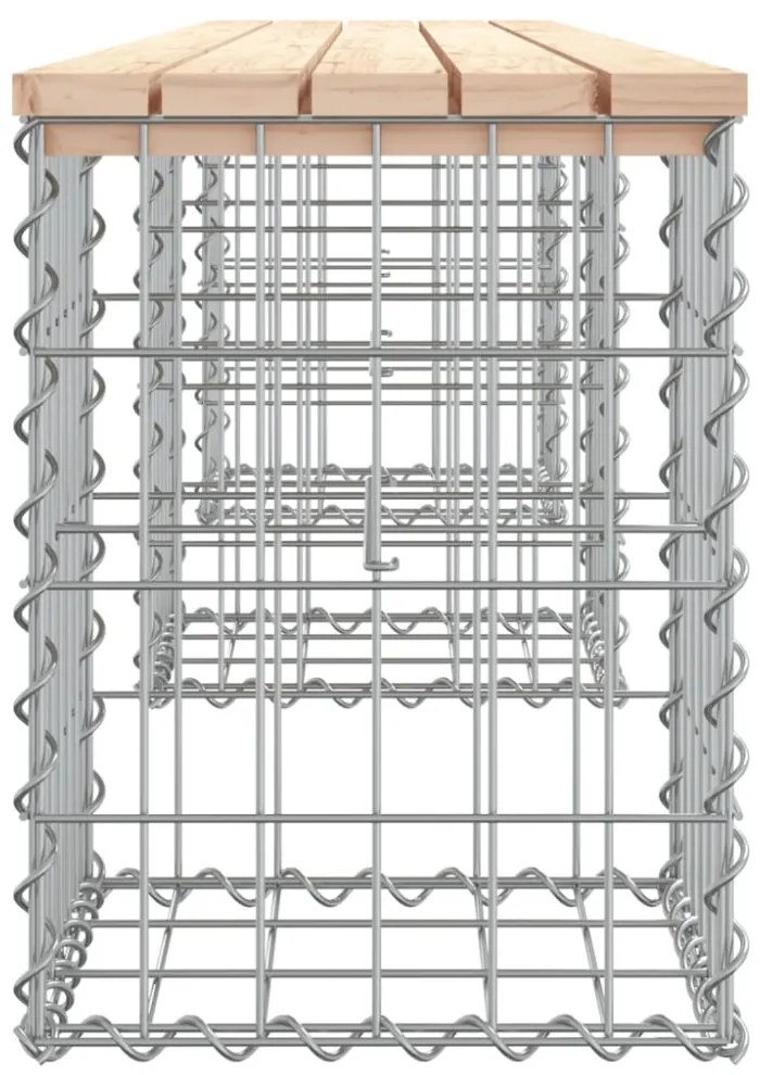 tömör fenyőfa gabion kerti pad 203x31x42 cm