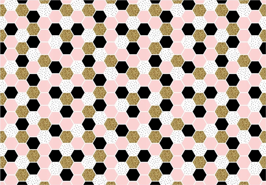 Fotótapéta Geometrikus hatszögek Absztrakt 520x318 szoba +ragasztó