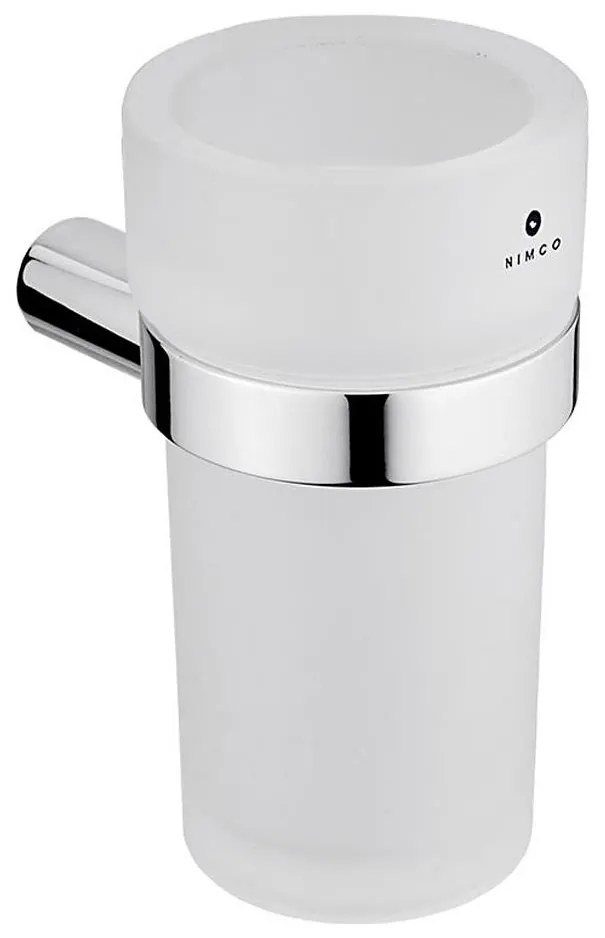 NIMCO BR 11058W-26 - Falra szerelhető fogkefe tartó BORMO matt üveg/fényezett króm