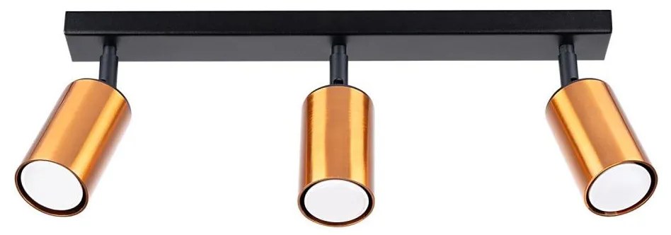 Sollux SL.1376 - Spotlámpa WINX 3xGU10/10W/230V fekete/réz