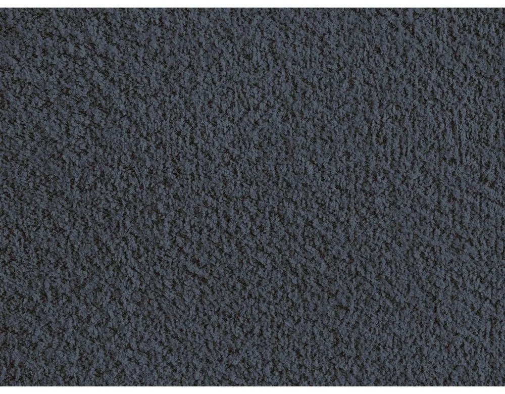 Sötétkék kárpitozott ágyneműtartós franciaágy ágyráccsal, ágytámla nélkül 180x200 cm Inera – Bobochic Paris