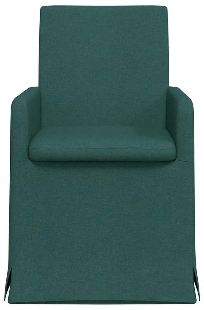 Étkező Székek 2 pcs Sötétzöld 57 x 67 x 95 cm szövet