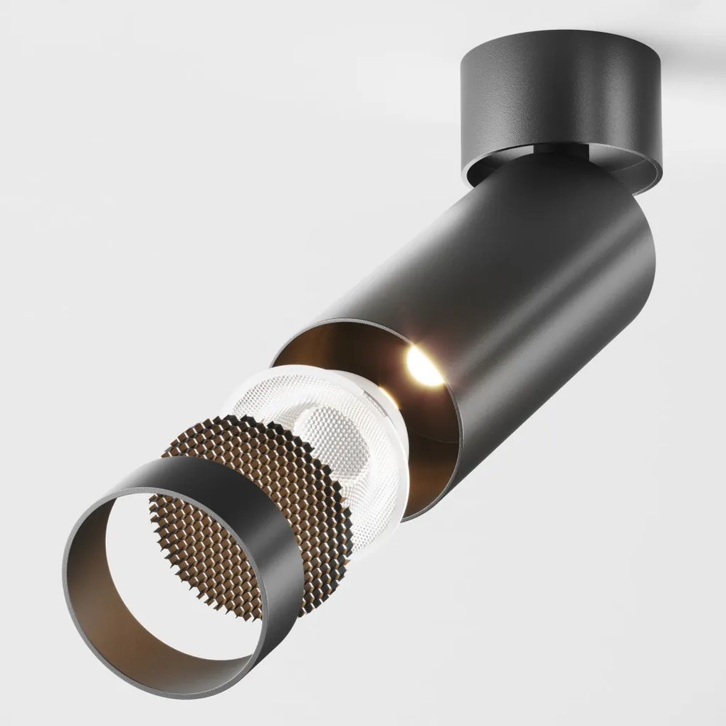 C055CL-L12B3K-W-D-B FOCUS LED Alumínium Mennyezeti Lámpa Fekete Színű LED 12 W 3000 Kelvin 900 Lumen IP20