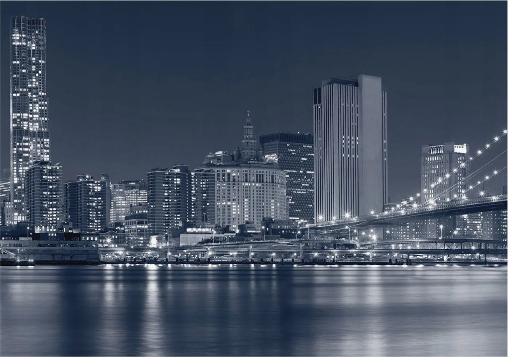 Fotótapéta Flizelin Hálószoba és Nappali Éjszakai város 208x146