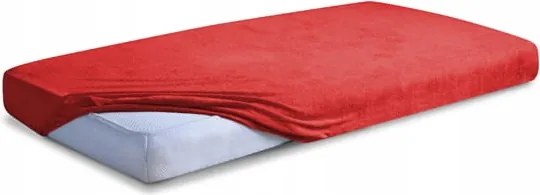 Frottír lepedő gumis 210/220x190/200 Premium Piros