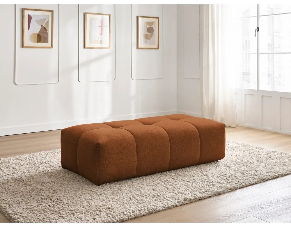 Terrakotta színű zsenília lábtartó Everest – Bobochic Paris