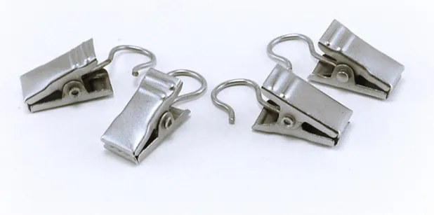 Fém függönycsipesz szatén nikkel 10 db