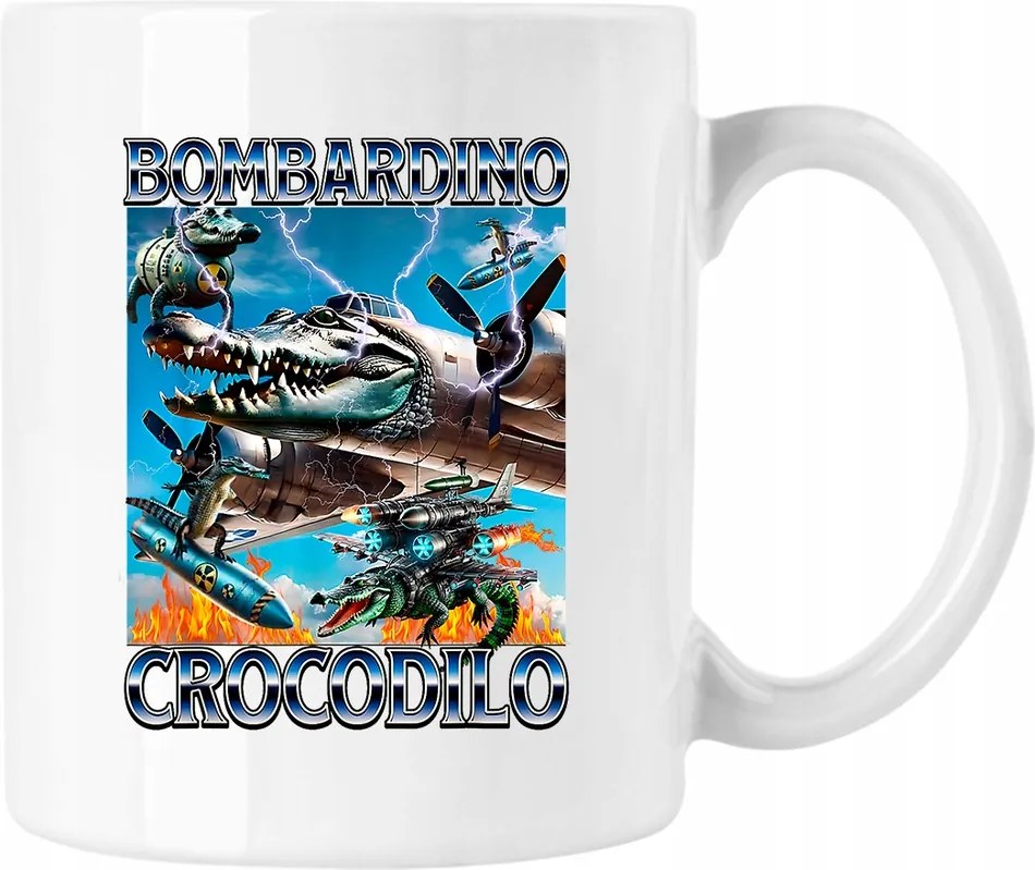 Bombadiro bögre Crocodilo brainrot 1 Fehér 330ml