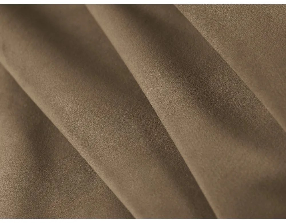 Szürkésbarna bársony fotel Abby – Micadoni