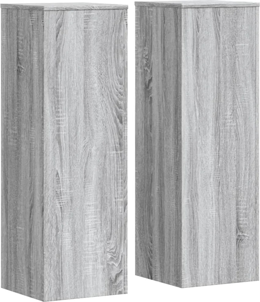 vidaXL 2 db szürke sonoma szerelt fa növénytartó állvány 33x33x100 cm