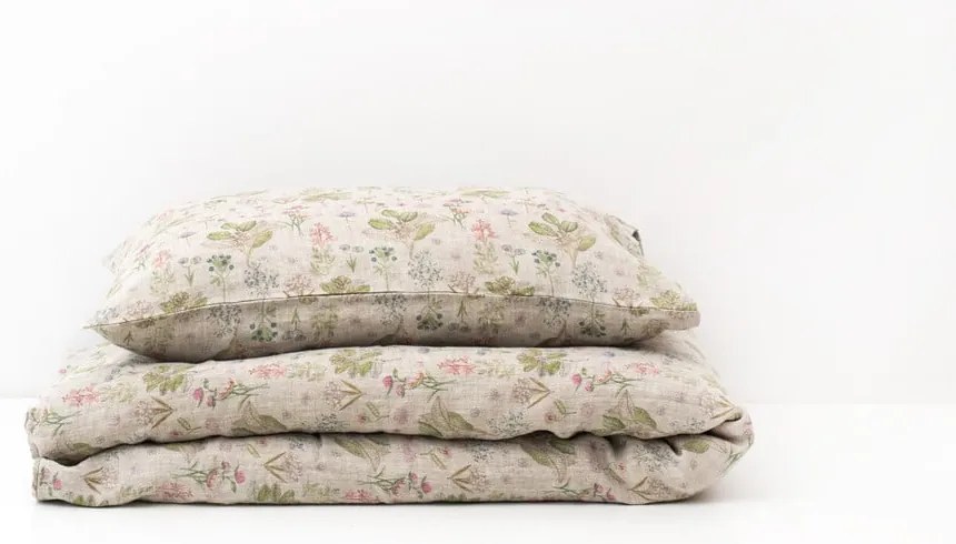 Nature bézs len gyerek ágyneműhuzat, 70 x 100 cm - Linen Tales