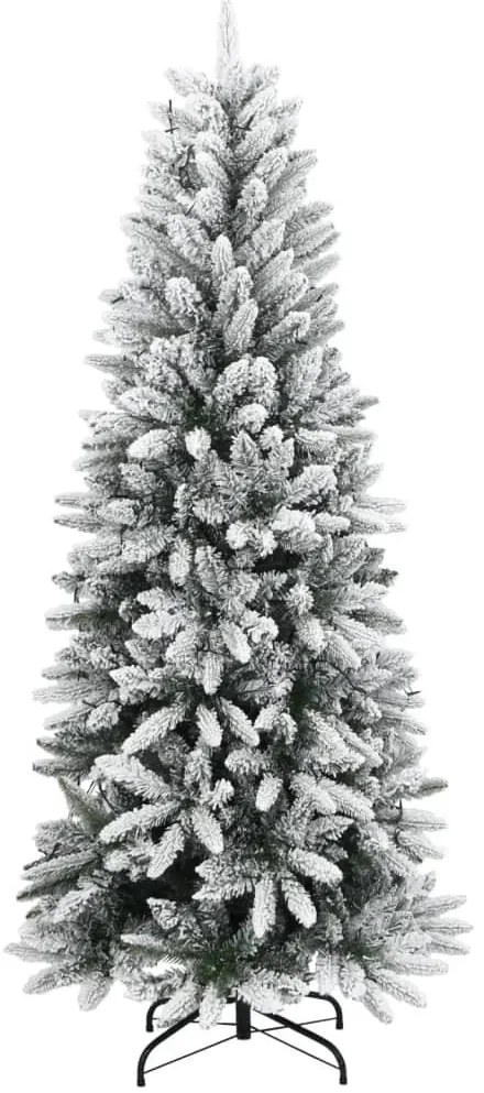 műkarácsonyfa 300 LED-del és pelyhes hóval 180 cm