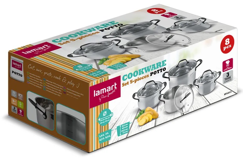 Lamart LT1211 Potto 8 db-os edénykészlet