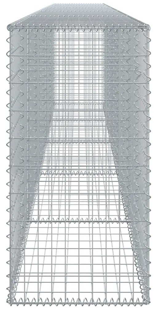 horganyzott vas gabion kosár fedéllel 500 x 50 x 100 cm