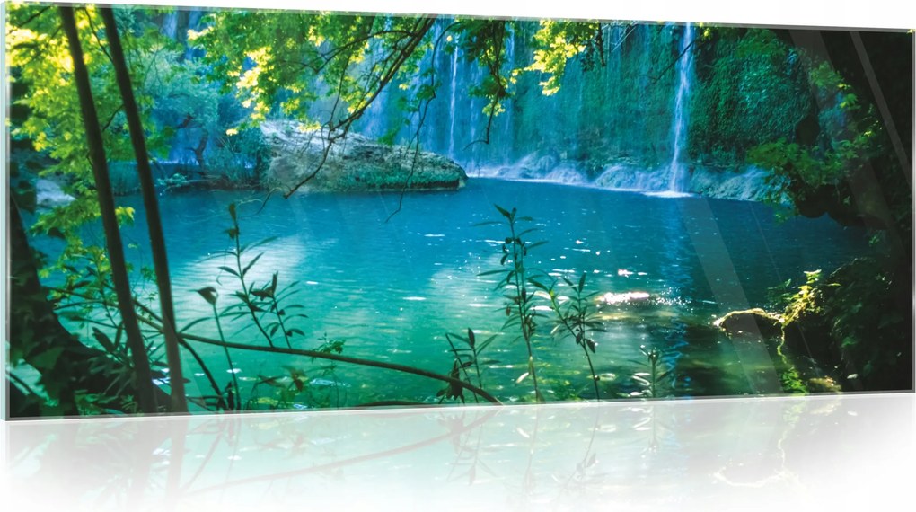 Üvegfestmény Üveg vízesés Tájkép 125x50