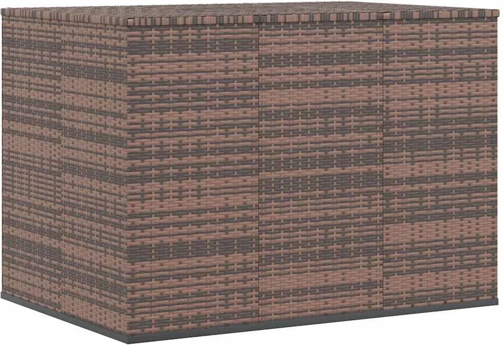 Barna Polyrattan Kerti Párnatartó Doboz 145 X 100 X 103 Cm