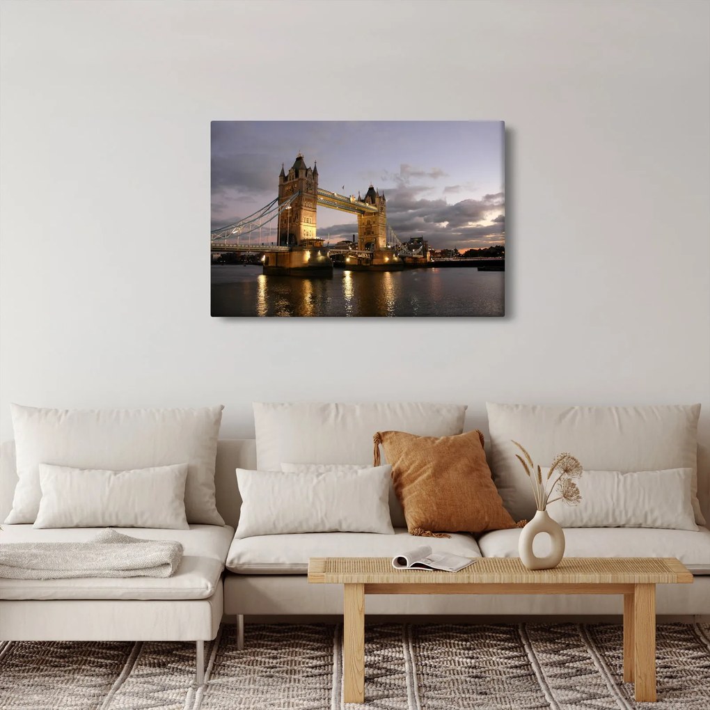Kép - Tower Bridge éjszaka (90x60 cm)