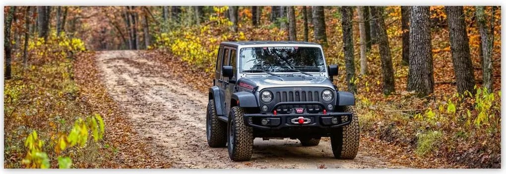 Poszterek 200x66 Jeep Wrangler az erdőben