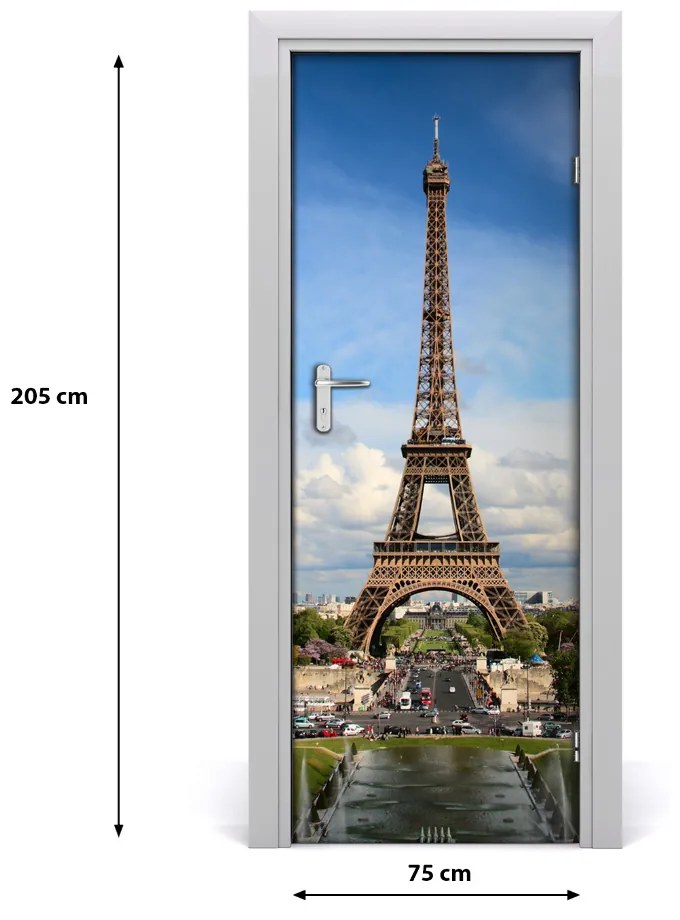 Poszter tapéta ajtóra Eiffel-torony 95x205 cm