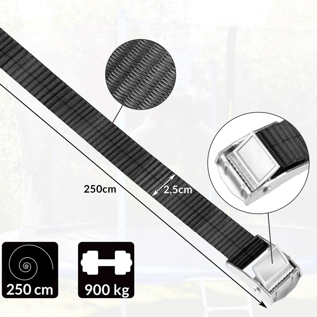 Földhorgony készlet, 4 db, 42,5x8,5cm, ezüst Monzana