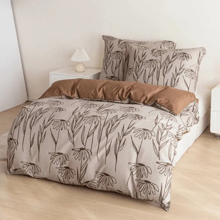 Mikroflanel ágyneműhuzat MINARO bézs Ágyneműhuzat mérete: 70 x 90 cm | 140 x 200 cm