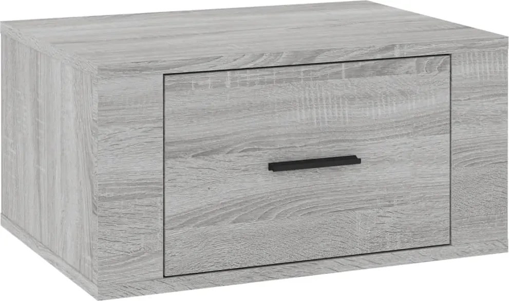 vidaXL szürke sonoma színű falra szerelhető éjjeliszekrény 50x36x25 cm