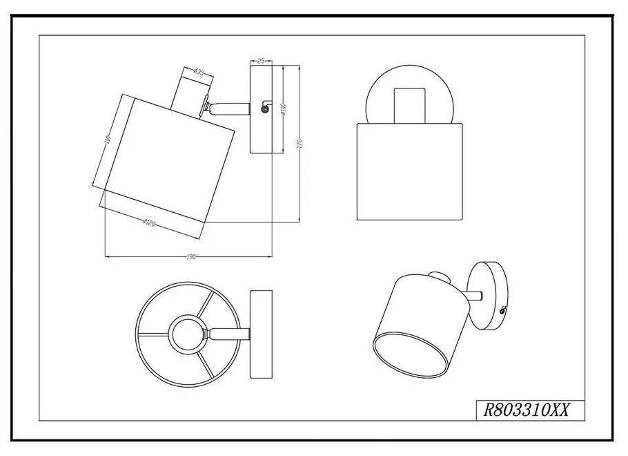 Spot Tommy fehér fali lámpa - Trio
