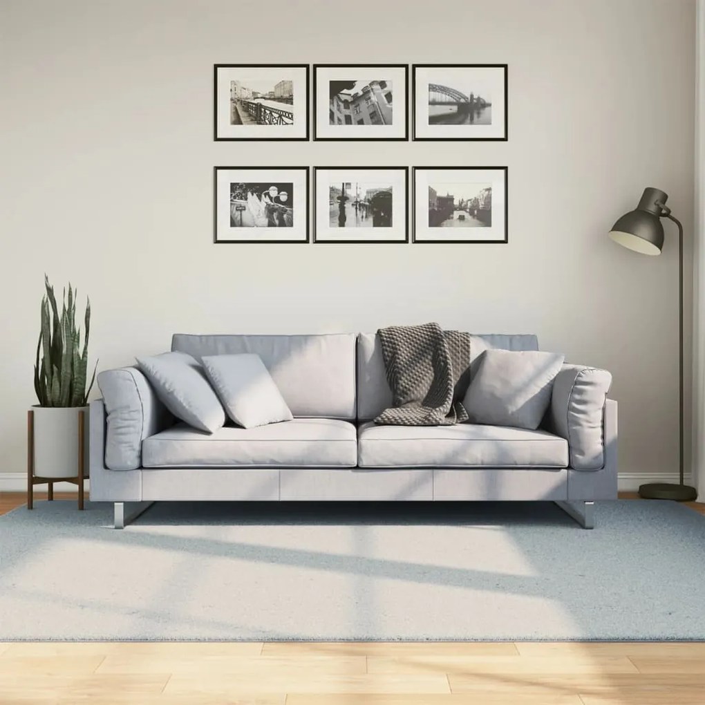 HUARTE kék rövid szálú puha és mosható szőnyeg 160 x 230 cm